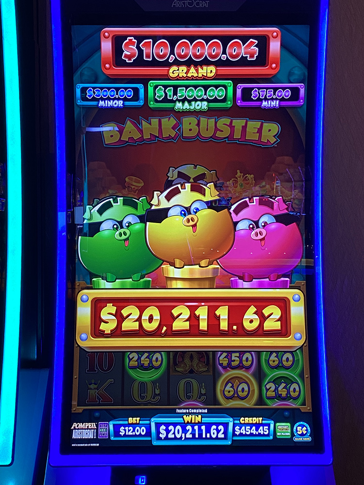 $20,212 on Bank Buster on November 18