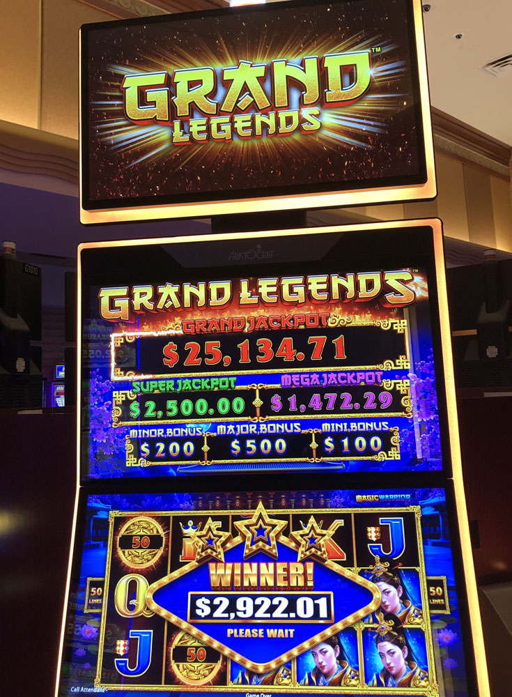 $2,923 on Grand Legends on October 25