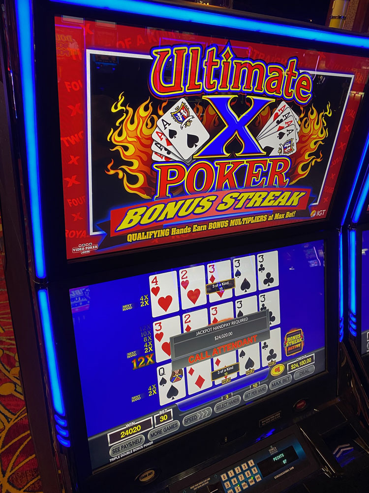 $24,020 on Ultimate X Poker Bonus Streak on October 1