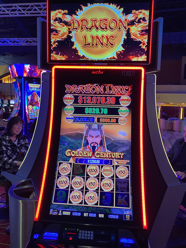 $1,250 on Dragon Link Golden Century on December 14