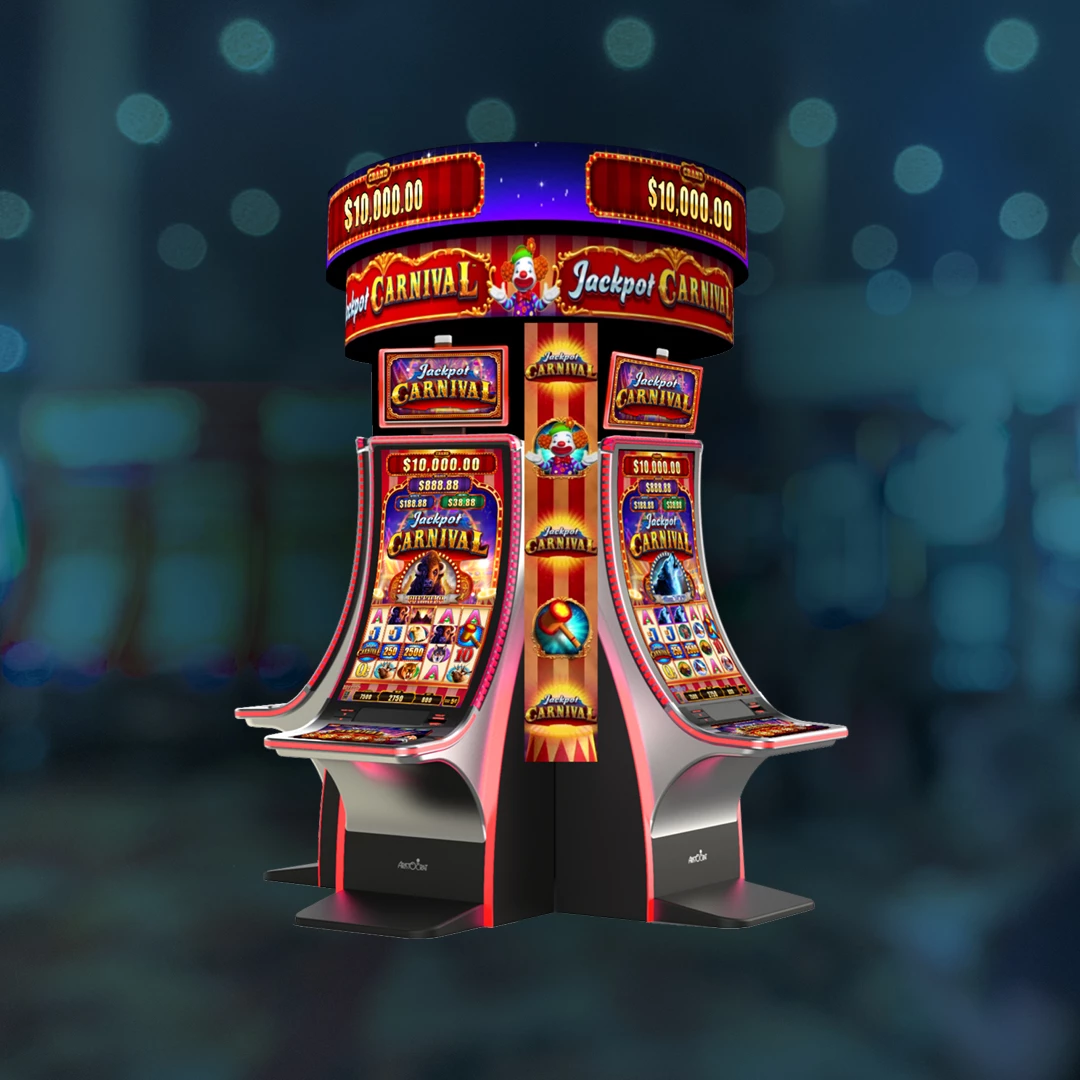 3D rendering of slot machines.