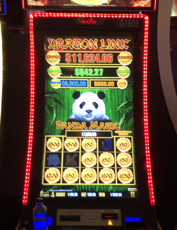 $1,800 on Dragon Link Panda Magic on October 11