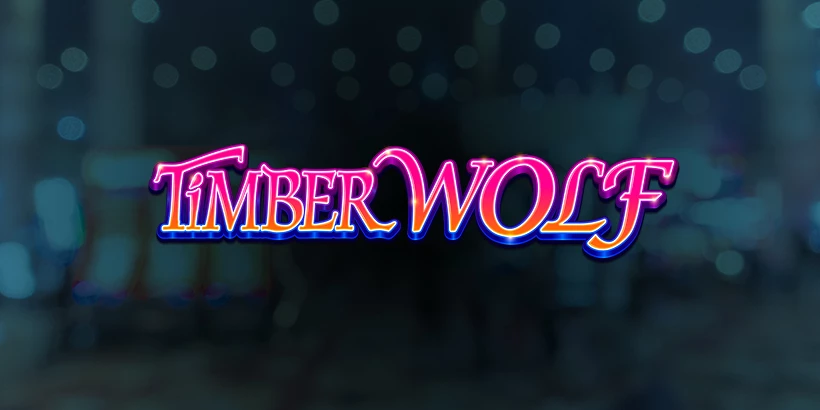 Graphic image with pink text saying "Timber Wolf"