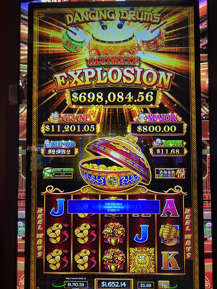 $1,653 on Dancing Drums Ultimate Explosion on December 22