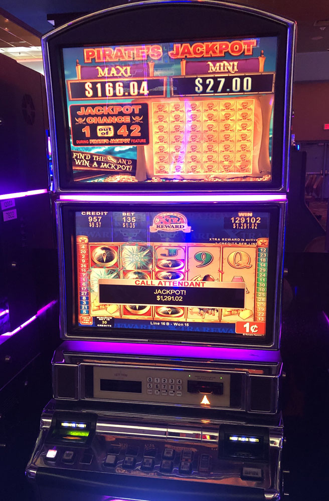 $1,291 on Pirates Jackpot on November 1