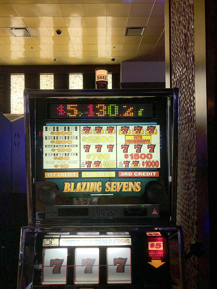 $1,500 on Blazing Sevens on November 15