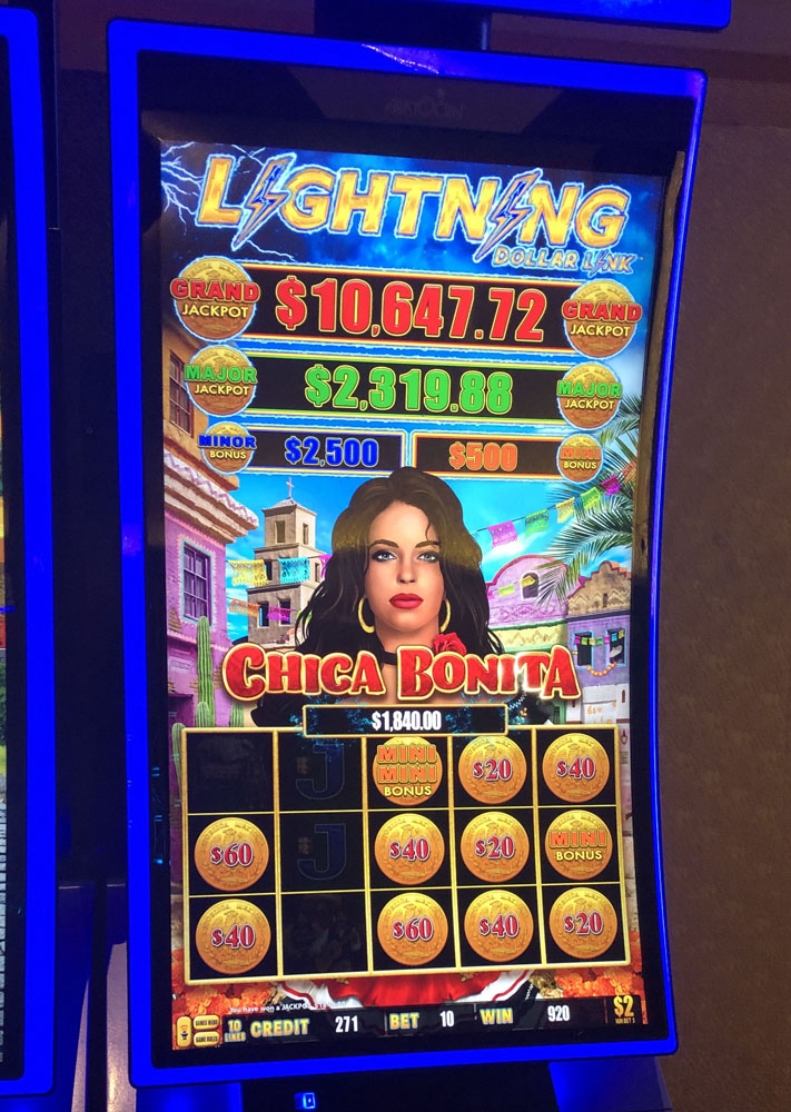 $1,840 on Lightning Dollar Link Chica Bonita on October 5