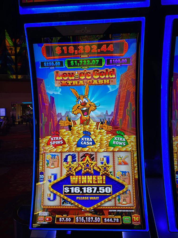 $16,188 on Louies Gold Xtra Cash on November 29