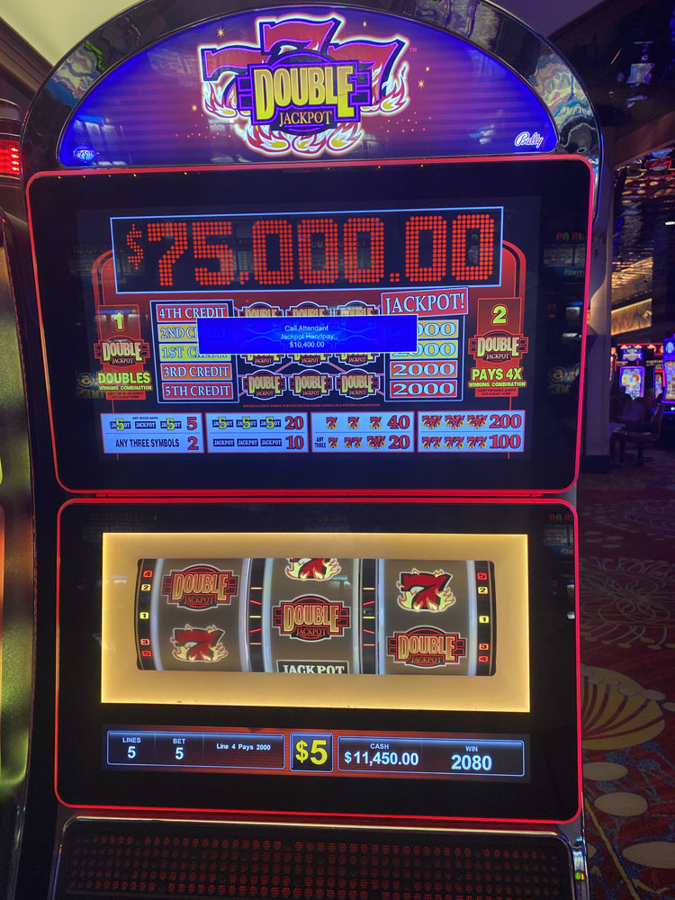 $10,400 on 777 Double Jackpot on October 18