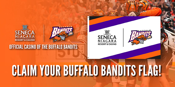 Buffalo Bandits Flag Gift Giveaway at Seneca Niagara