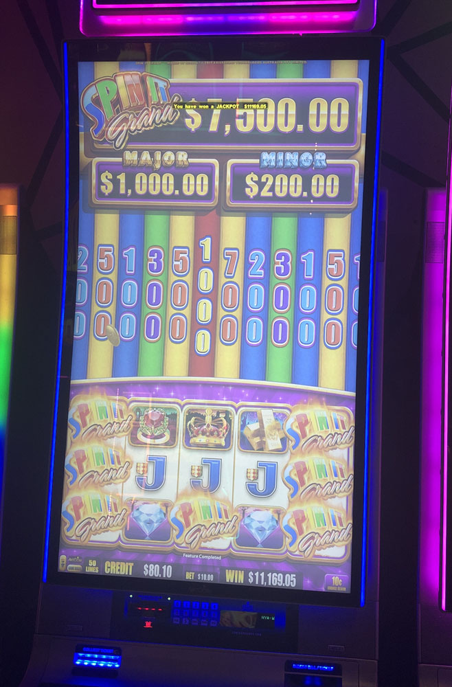 $11,170 on Spin It Grand on October 1