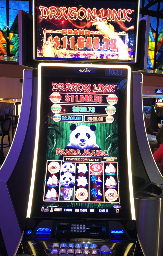 $2,060 on Dragon Link Panda Magic on October 12