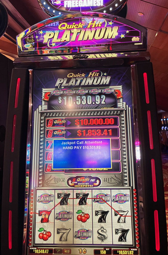 $10,532 on Quick Hit Platinum on October 4