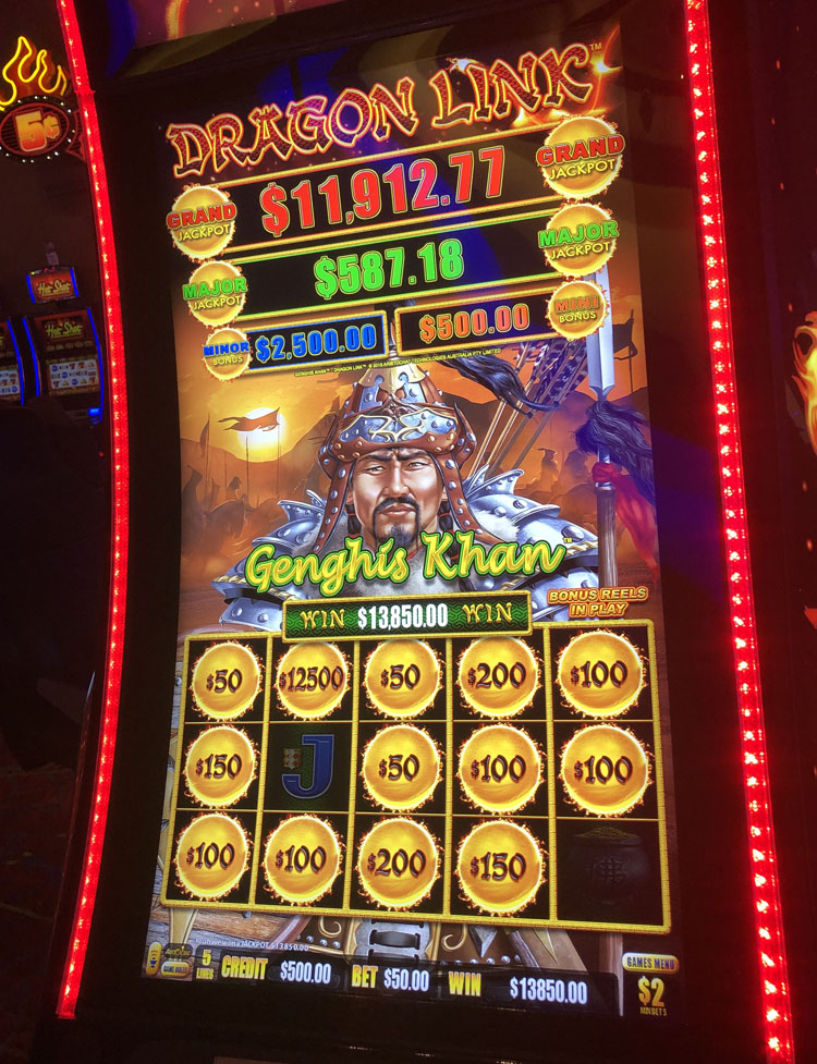 $13,850 on Dragon Link Genghis Khan on October 1