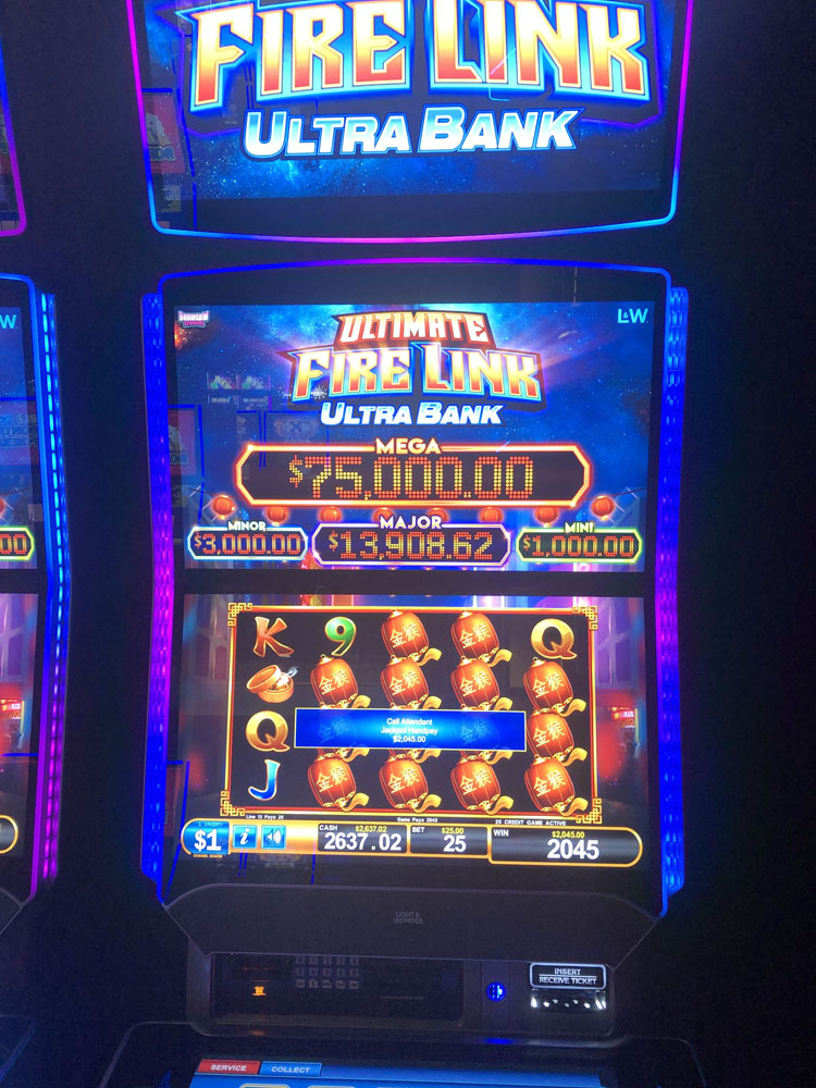 $2,045 on Ultimate Fire Link Ultra Bank on October 4