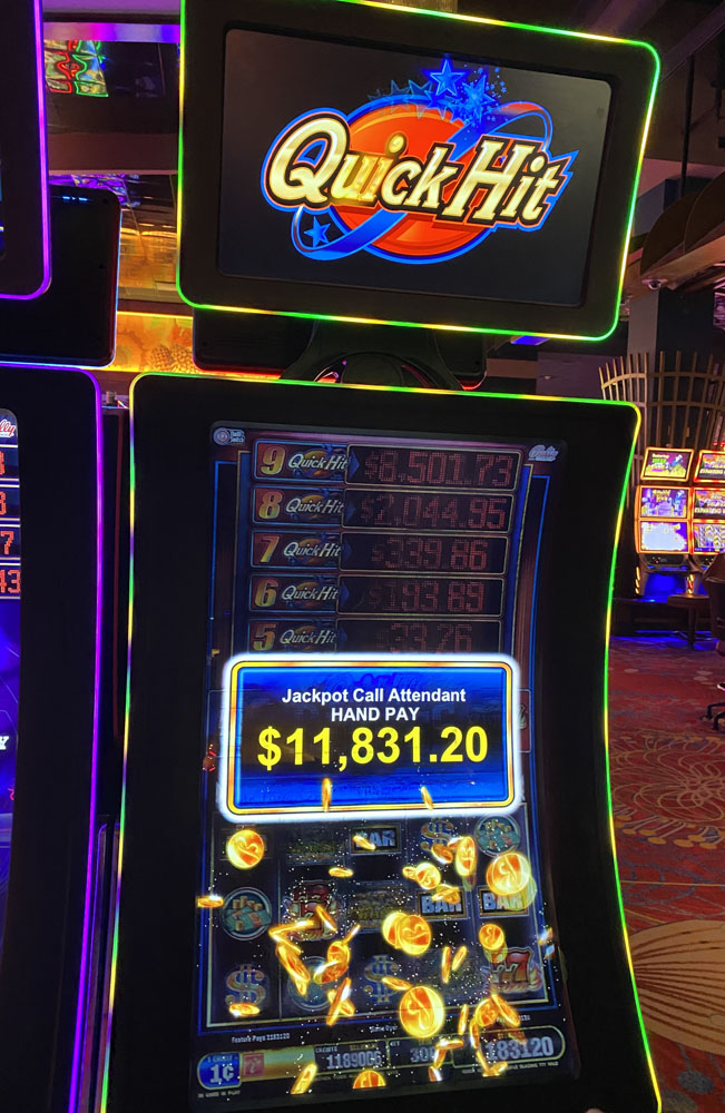 $11,832 on Quick Hit Riches on October 23