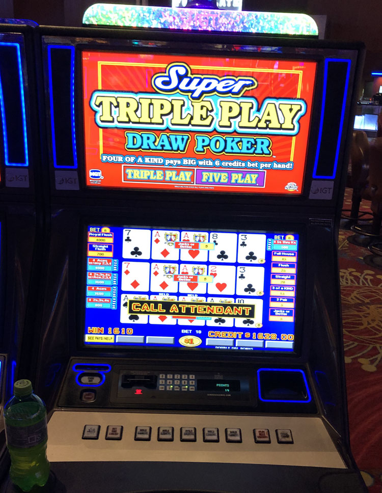 $1,610 on Super Triple Play Draw Poker on October 26