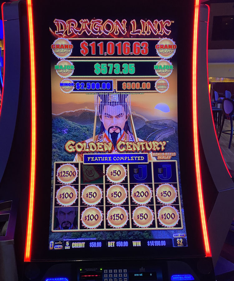 $14,190 on Dragon Link Golden Century on November 8