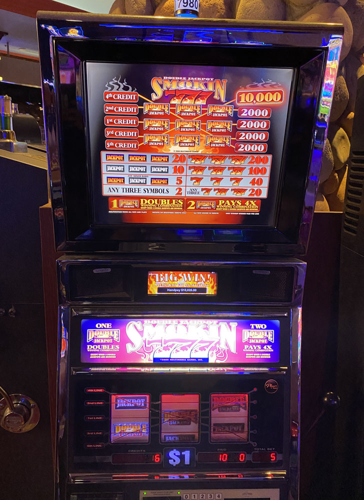 $10,020 on Double Jackpot Smokin 7s on October 11