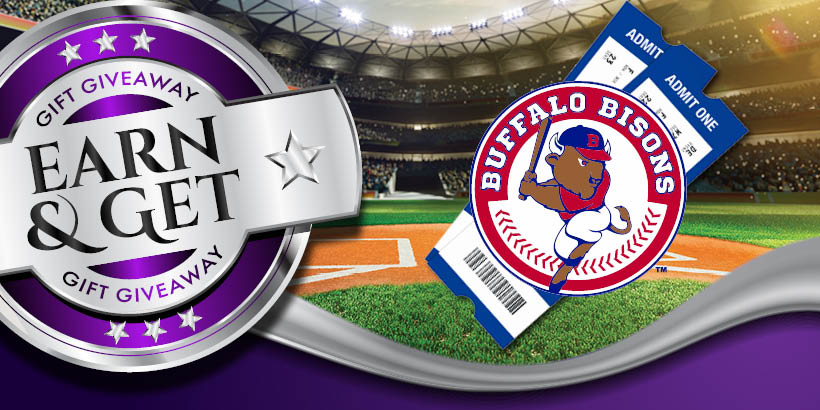 Earn & Get: Buffalo Bisons Tickets at Seneca Niagara