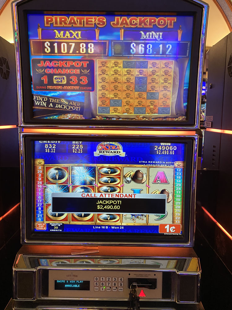 $2,491 on Pirates Jackpot on October 19