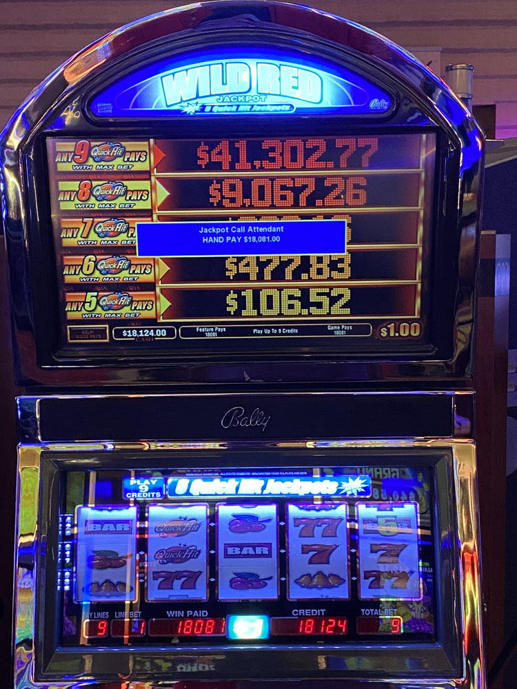 $18,081 on Wild Red Jackpot Quick Hit on November 3