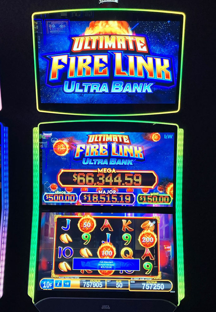 $75,725 on Ultimate Fire Link Ultra Bank on October 21