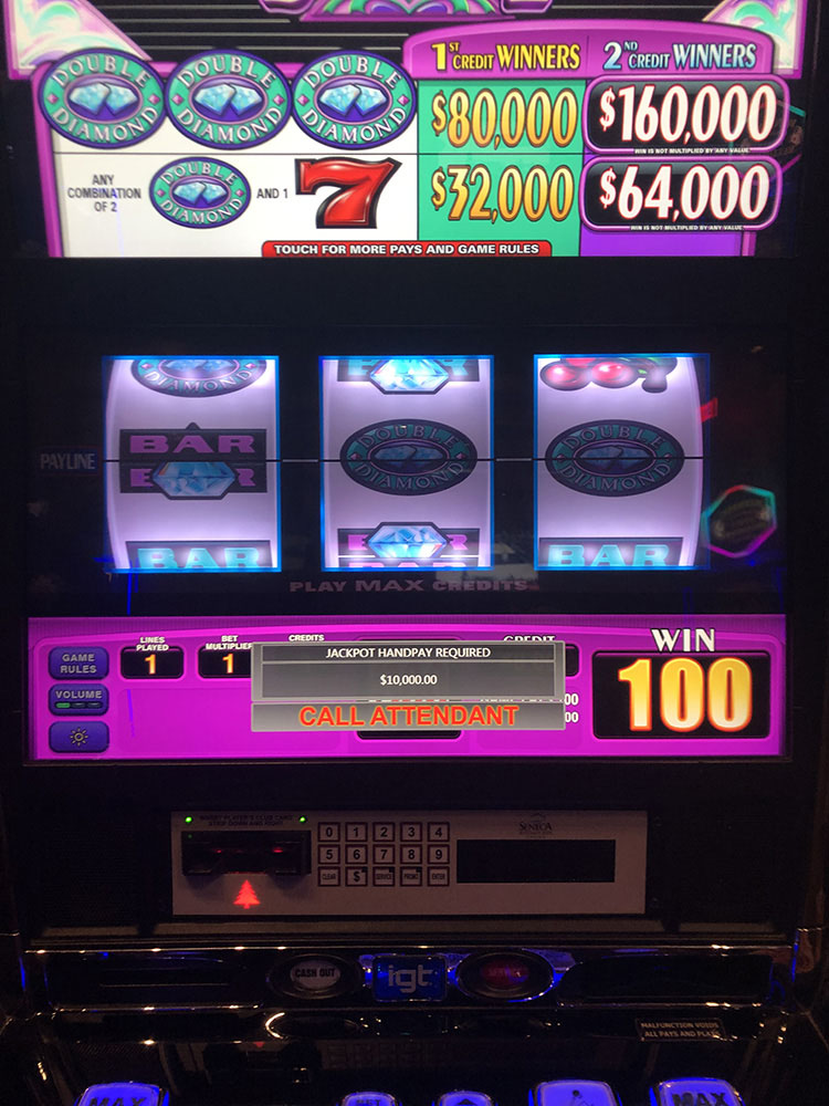 $10,000 on Double Diamond Deluxe on November 1