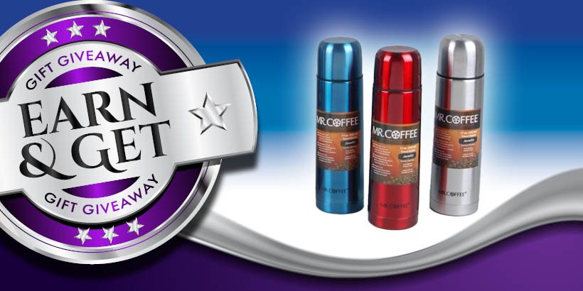 Earn & Get: Insulated Mr. Coffee Travel Mug at Seneca Niagara