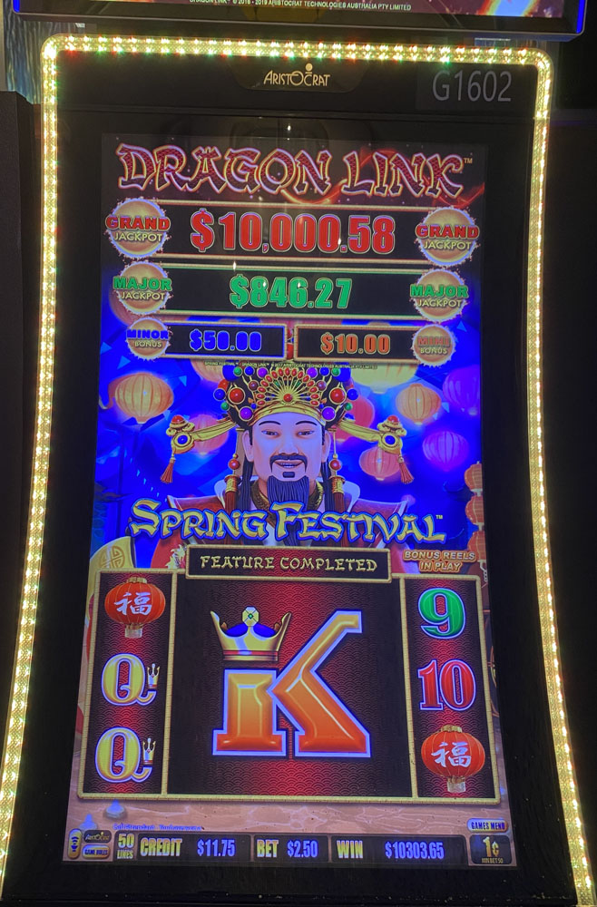 $10,304 on Dragon Link Spring Festival on October 28